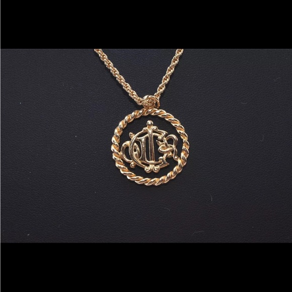 Christian Dior Gold Plated Pendant Necklace EUC - Picture 4 of 11